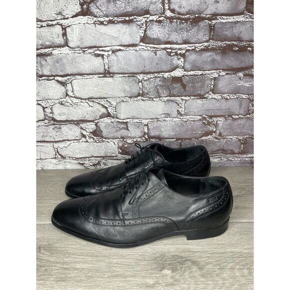 Boss Hugo Boss Black Leather Wingtip Oxfords Dress Shoes Men\'s Sz 12M US/45EU main image 15